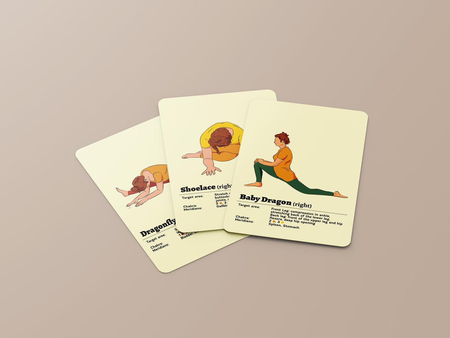 Yin Yoga Cards - Set 1 English edition